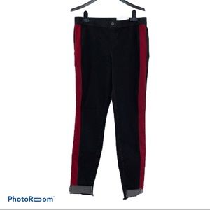 ZEZA B HI-LOW CONTRAST TUXEDO JEANS